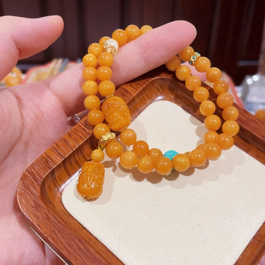 未镶嵌蜜蜡手链手串