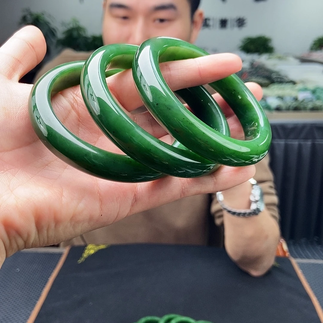 和田玉未镶嵌手镯56-61颜色多样性发拍一发一