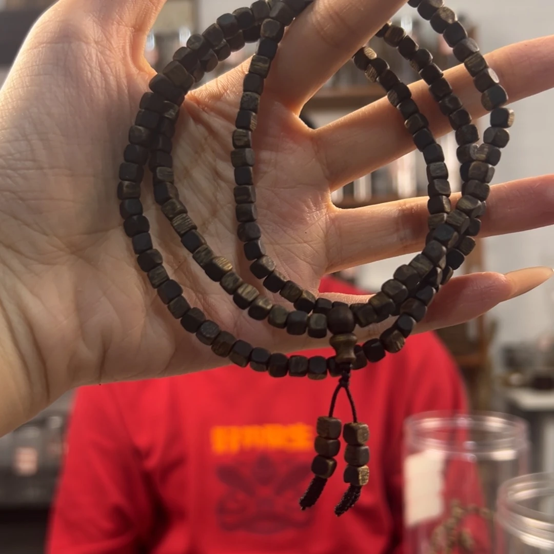 沉香手串奇楠沉香卡4方珠多多样性发一