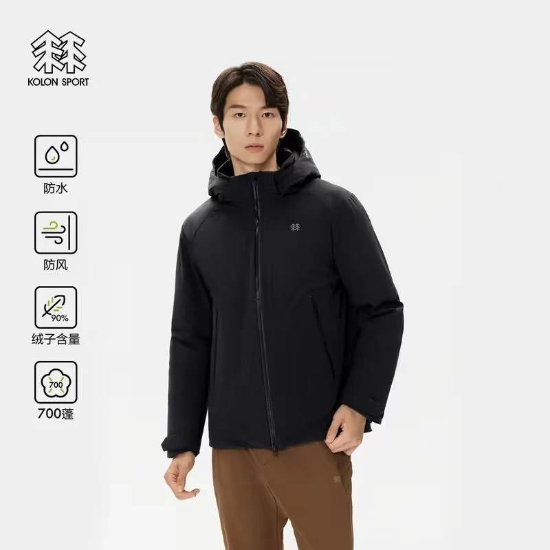 KOLON SPORT可隆羽绒衣3L防水透湿防静电男士轻量防风羽绒夹克