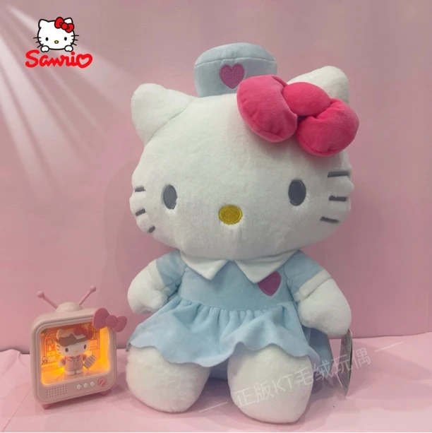 Hello Kitty正版授权KT护士款凯蒂猫玩偶女生七夕礼品花摆件玩偶