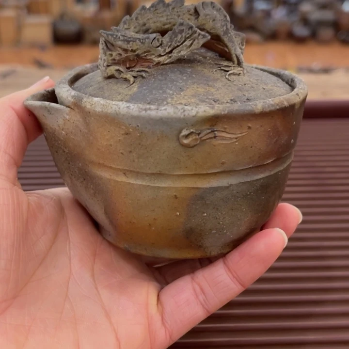 备前烧作品圭秀宝瓶微瑕