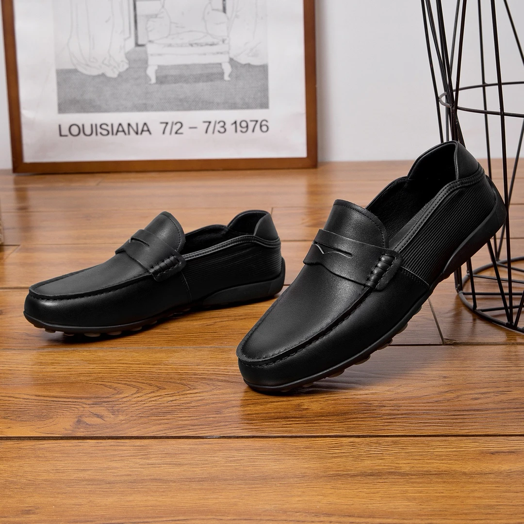 豆豆鞋乐福鞋新郎婚鞋平面乐福皮鞋男士潮流四季百搭透气懒人鞋男