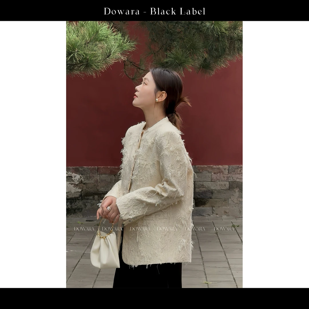 现货9872D大婉酱黑标【流苏西服】高级感外套秋冬保暖显瘦洋气上衣