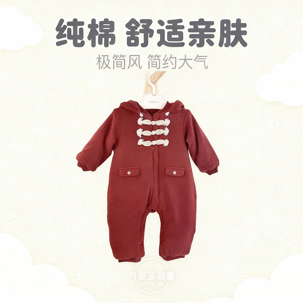 娃丽比加厚夹棉连体衣160g280g