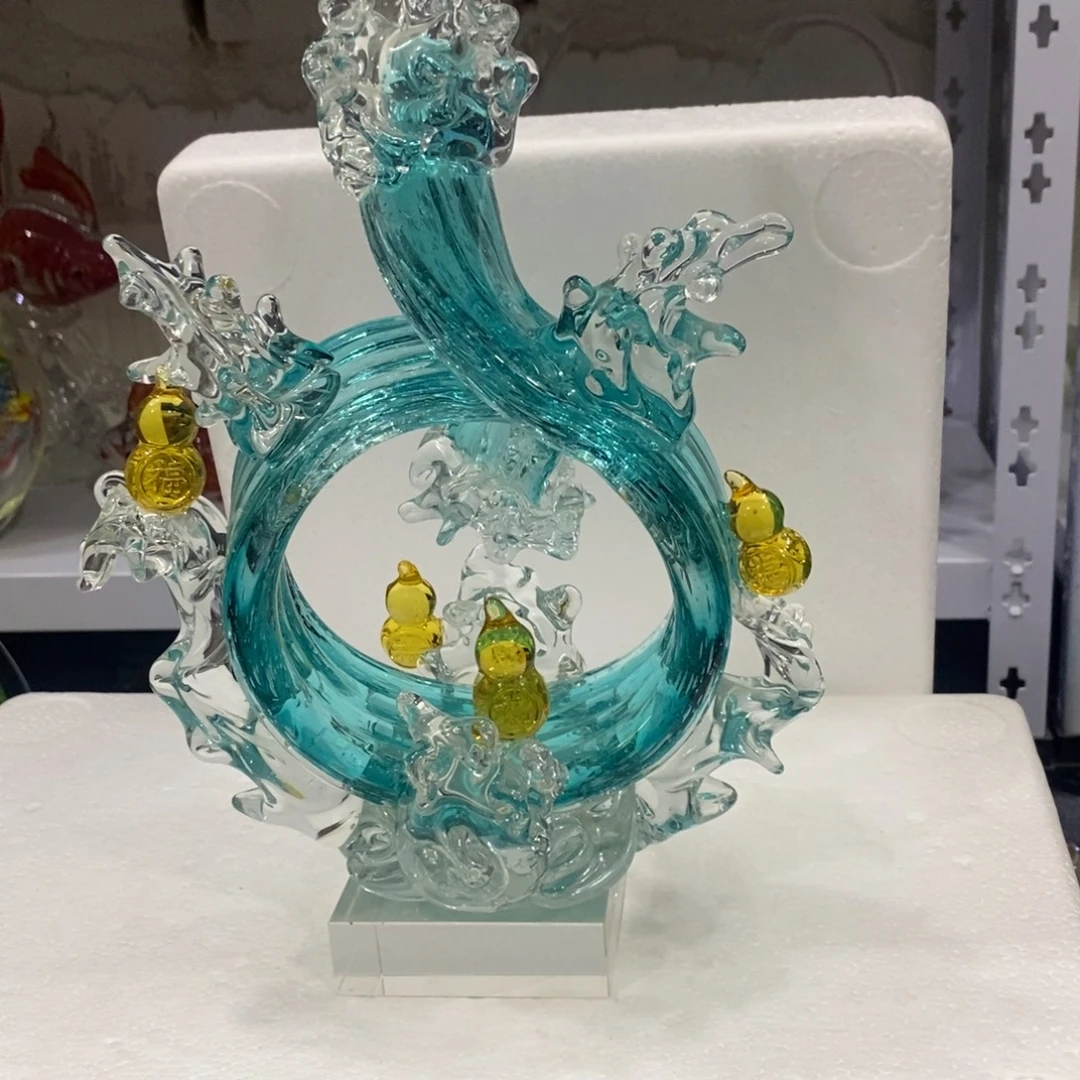 琉璃财源滚滚➕底座（微瑕，已修好）