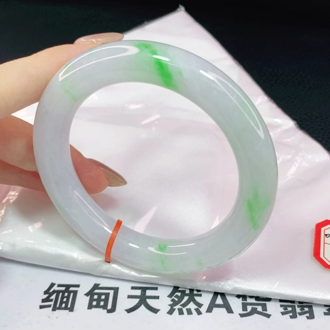 未镶嵌手镯翡翠57圆镯