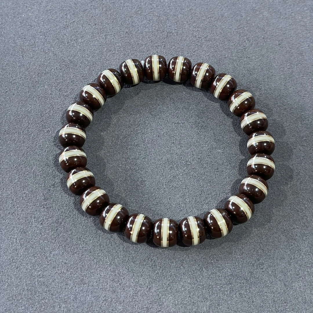 【曹掌柜精选】16 G85308-紫金鼠单圈手串（玉化鼠镶嵌）-尺寸10mm