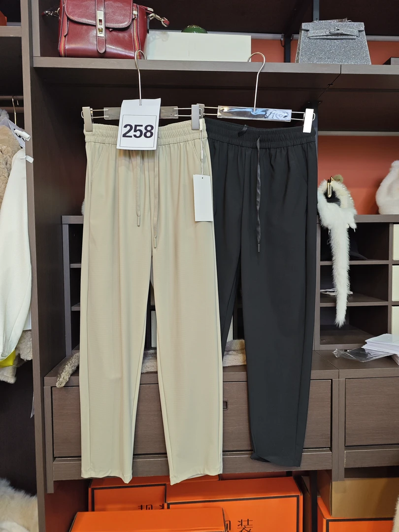 258休闲裤秋冬百搭高腰直筒潮流舒适简约白色宽松长裤卫裤夏季