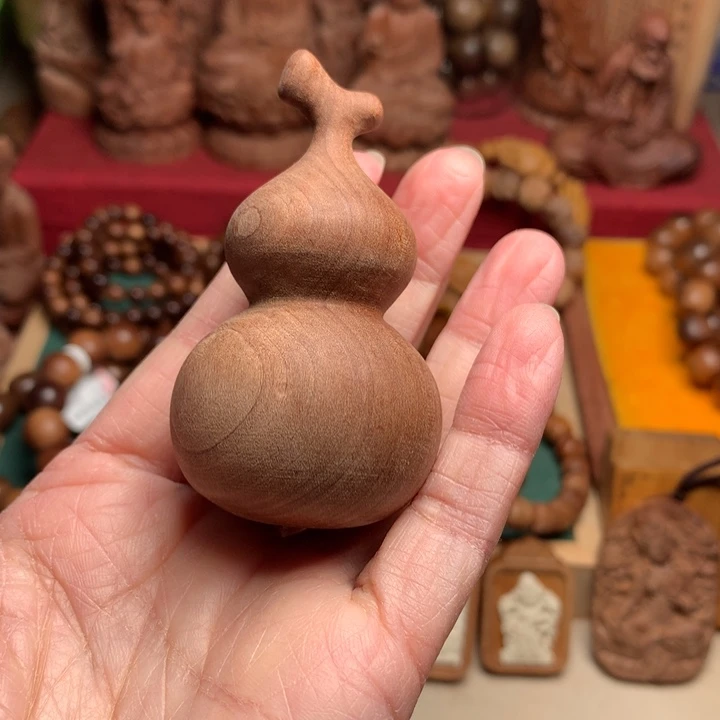 把件檀香木老山檀葫芦奶香