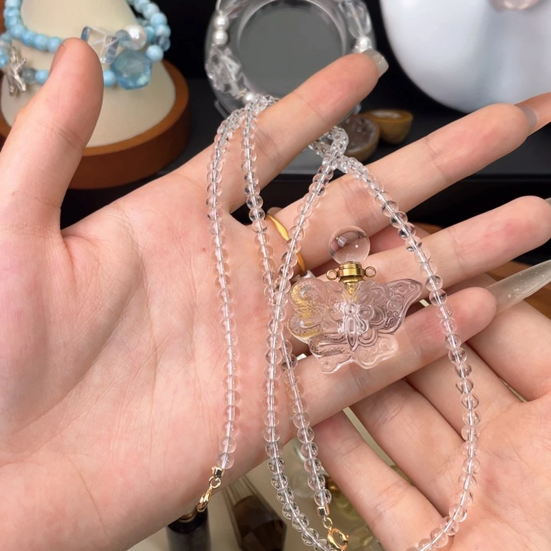 未镶嵌颈饰水晶啾**～天然水晶吊坠091