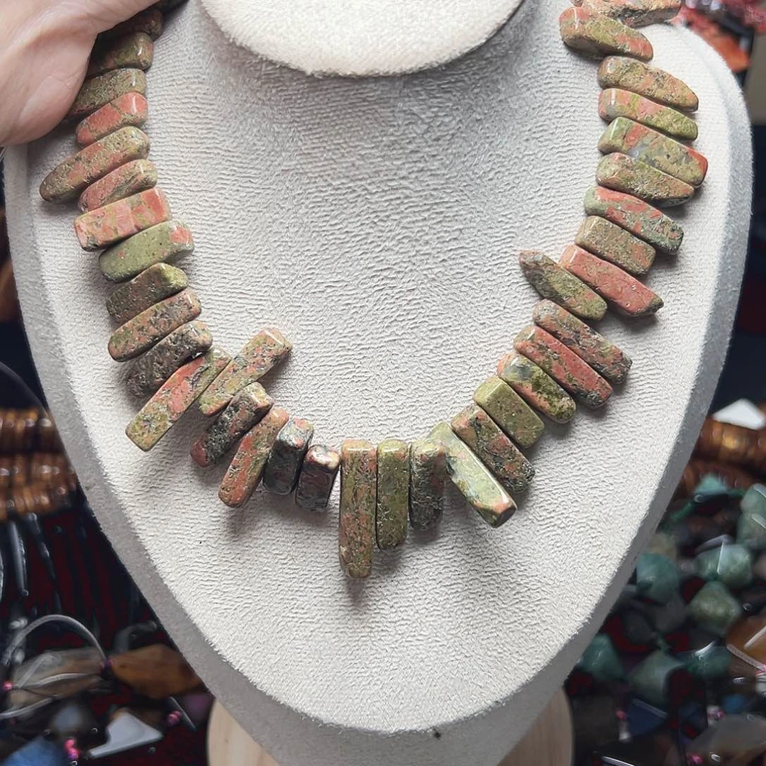 玛瑙/玉髓合金珠宝半成品u168。天然花绿石随行一条