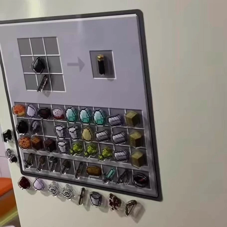 我的世界合成台软磁冰箱贴磁吸装饰贴创意房间装饰摆件解压小玩具