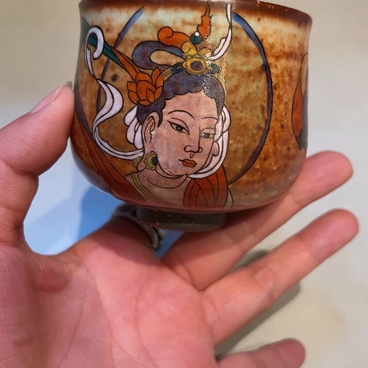 志野烧加彩敦煌系列