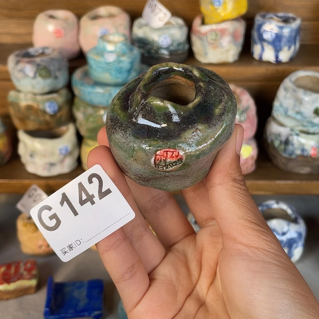 坛子姐花盆 小白 孤品 内口2