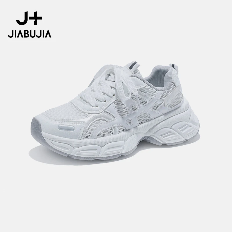 JIABUJIA/贾不假【品牌专卖】夏季透气运动休闲时尚百搭网面女鞋