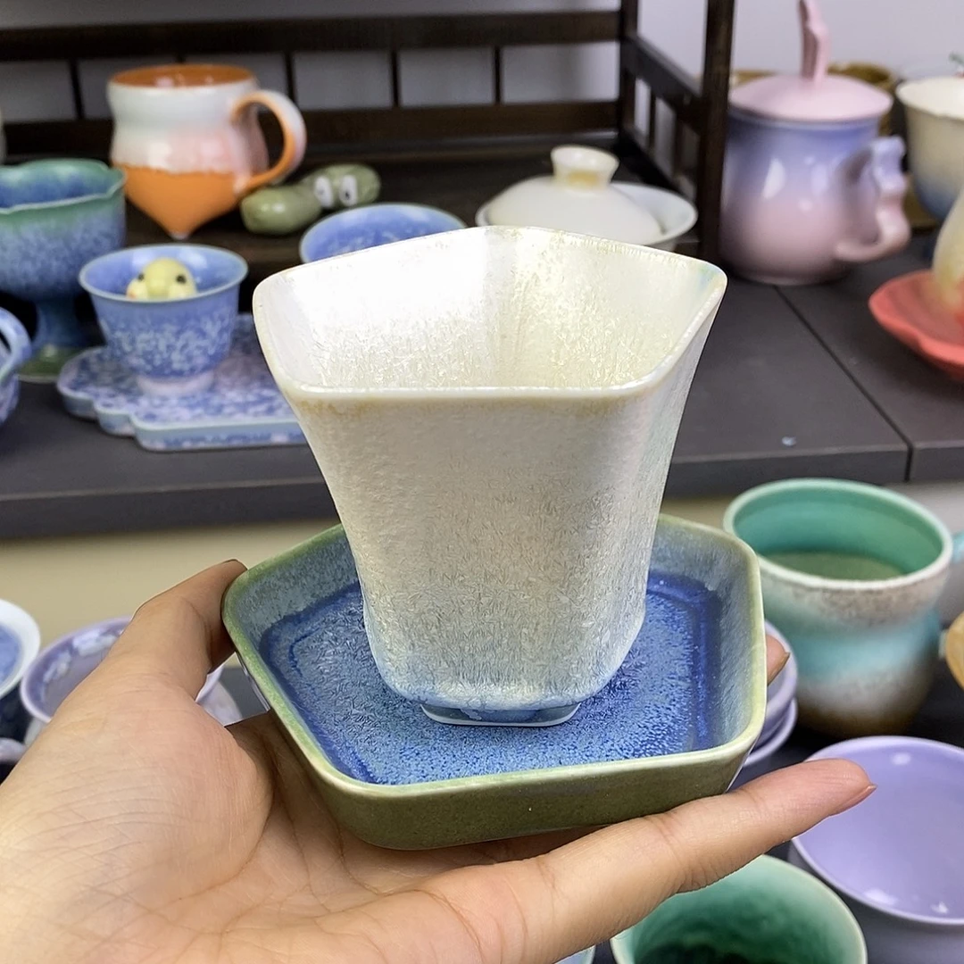 景德镇高温颜色釉咖啡杯