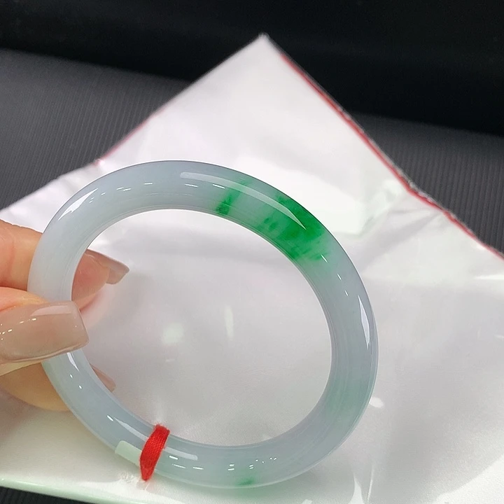 未镶嵌手镯翡翠圆条56-57叮当镯