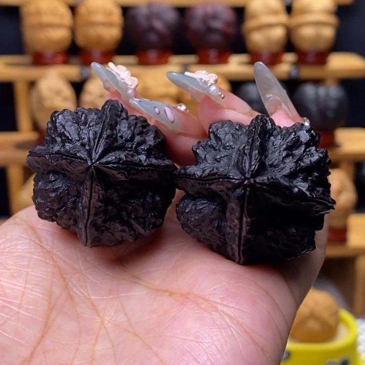 把件文玩核桃金蟾塔四棱45号35尺