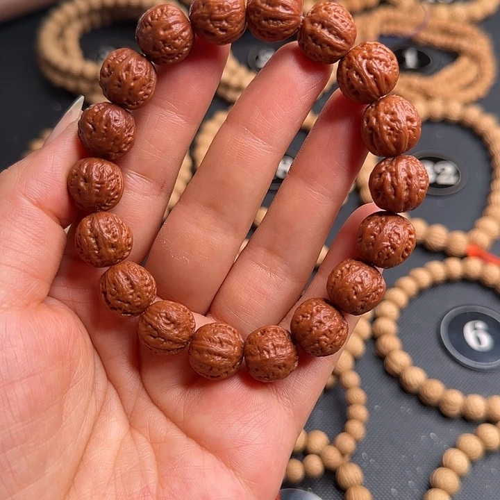 小***吖文玩核桃吊坠野生秋子京八棱小核桃