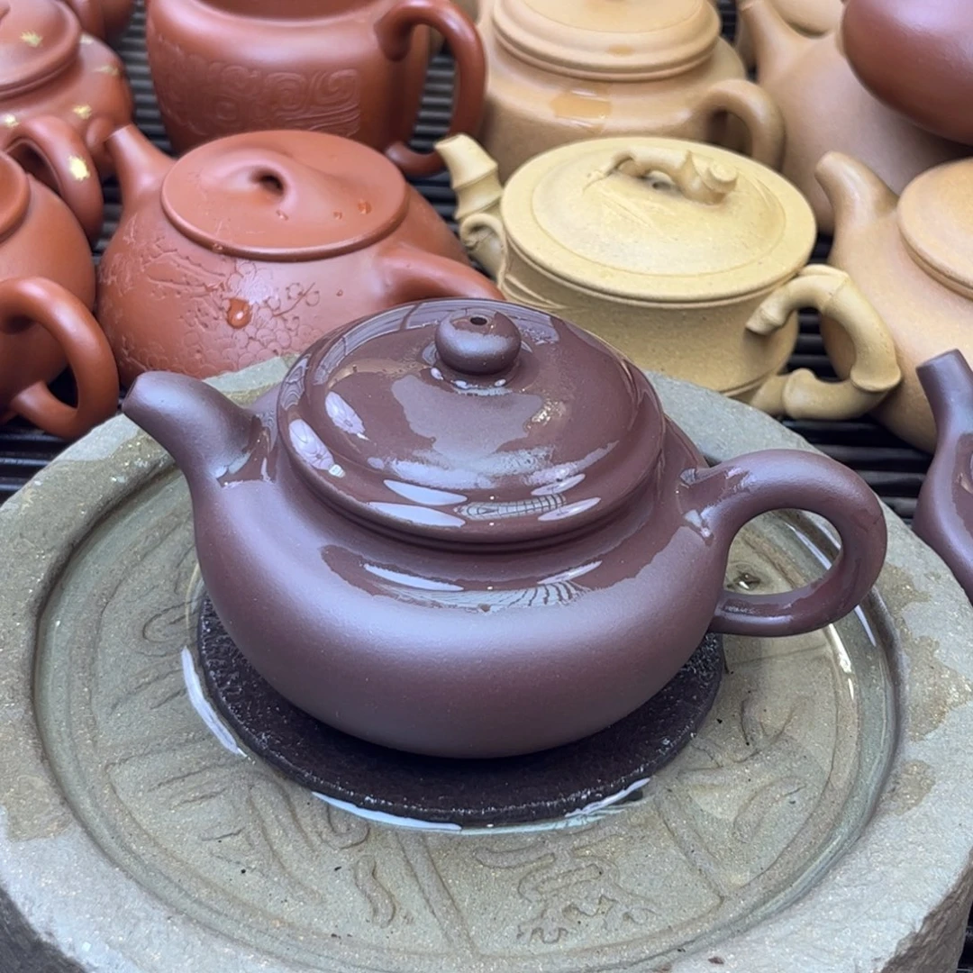 紫砂茶壶老紫泥 仿古140c