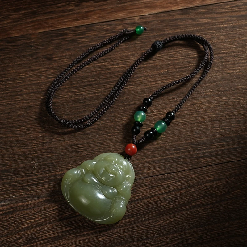 【老掌柜】天然和田玉/晴水佛公吊坠/  JZF70716