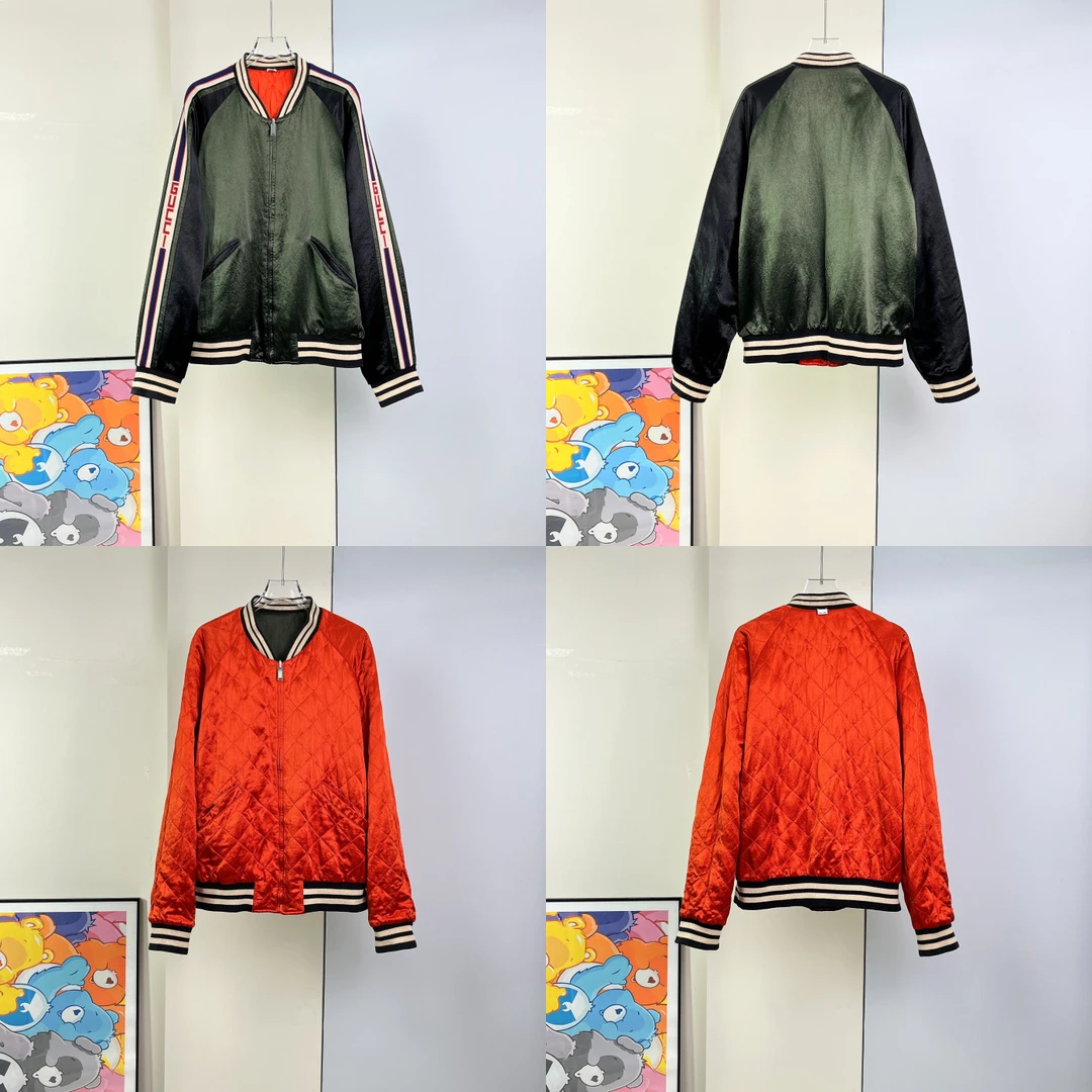 95新 GUCCI/古驰 两面穿薄棉拉链外套/54码/Xspa4237