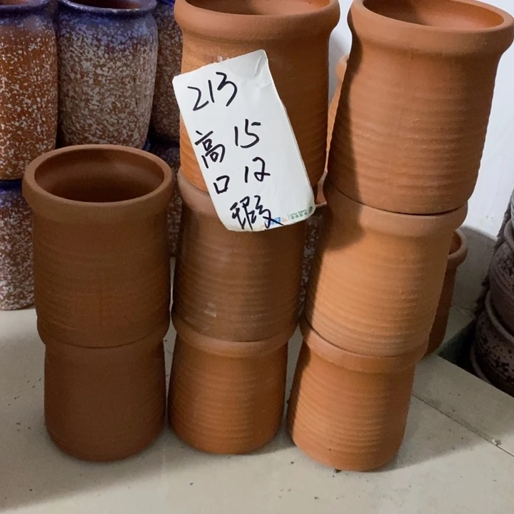 粗陶红陶绿植花盆213