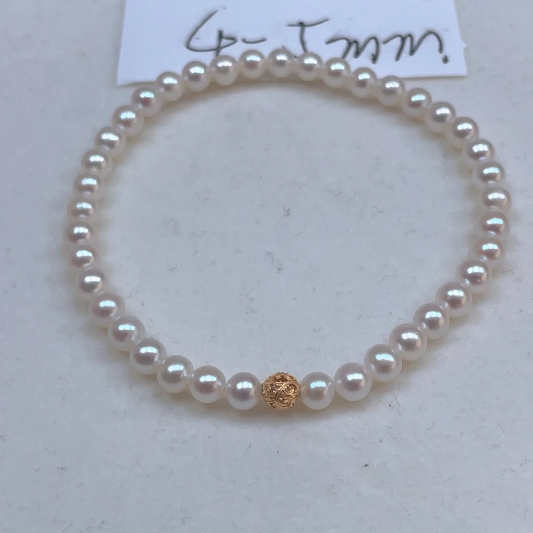 手绳银S925镶嵌淡水珍珠