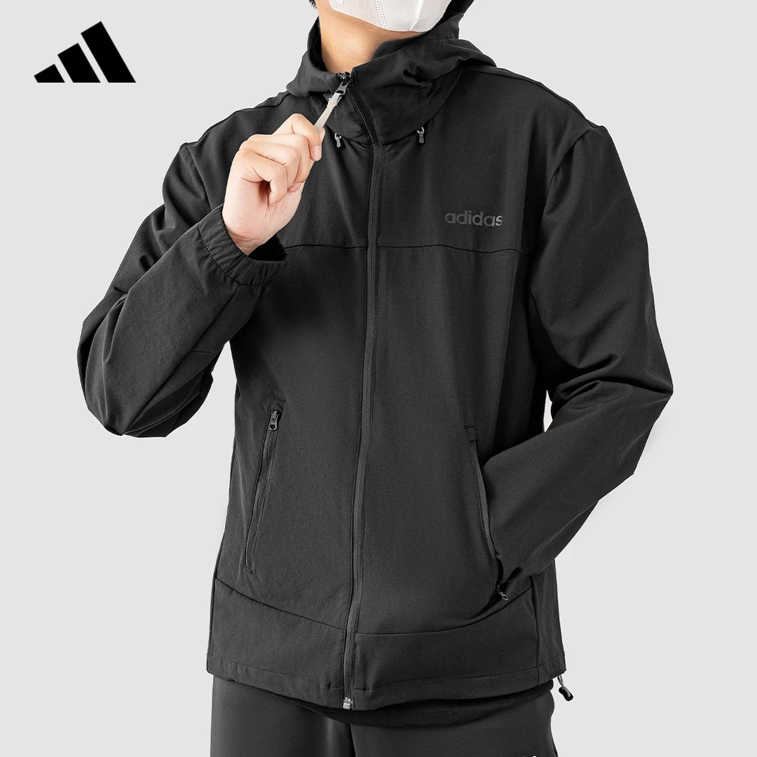 adidas/阿迪达斯运动休闲外套男2024秋冬新品百搭夹克连帽外套