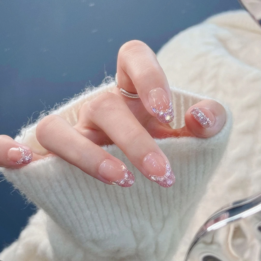 【永夜星河】秋冬新款高品质纯手工穿戴甲闪钻轻奢气质假指甲光疗美