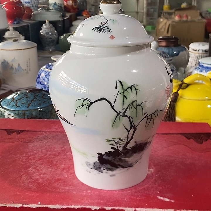 瓷片陶瓷茶叶罐储物罐密封罐