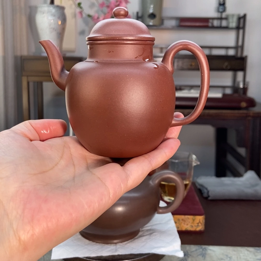 紫砂茶壶宫灯壶   200cc 四号井底槽清