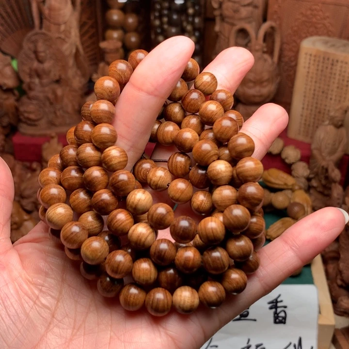 檀香木手串/手链老山檀0.8虎皮沉水微瑕
