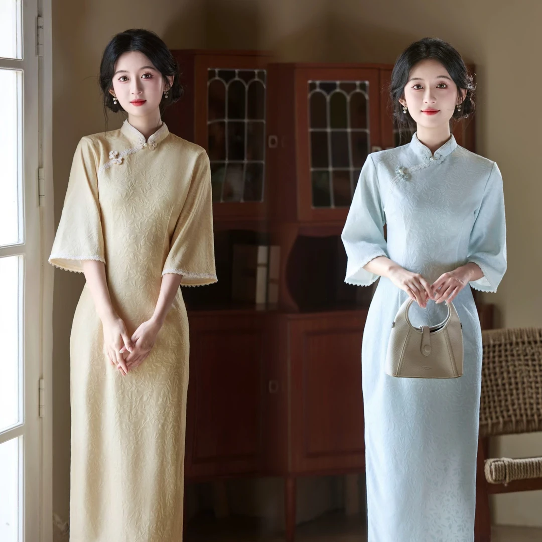 苏派改良倒大袖新中式旗袍2025新款年轻少女高级高端民国风春夏季