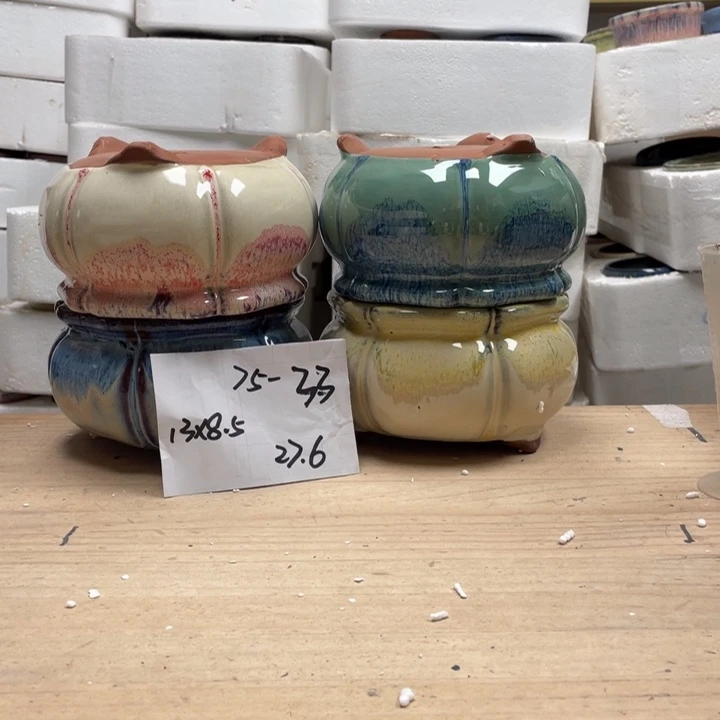 紫砂花盆多肉陶土花盆微瑕33