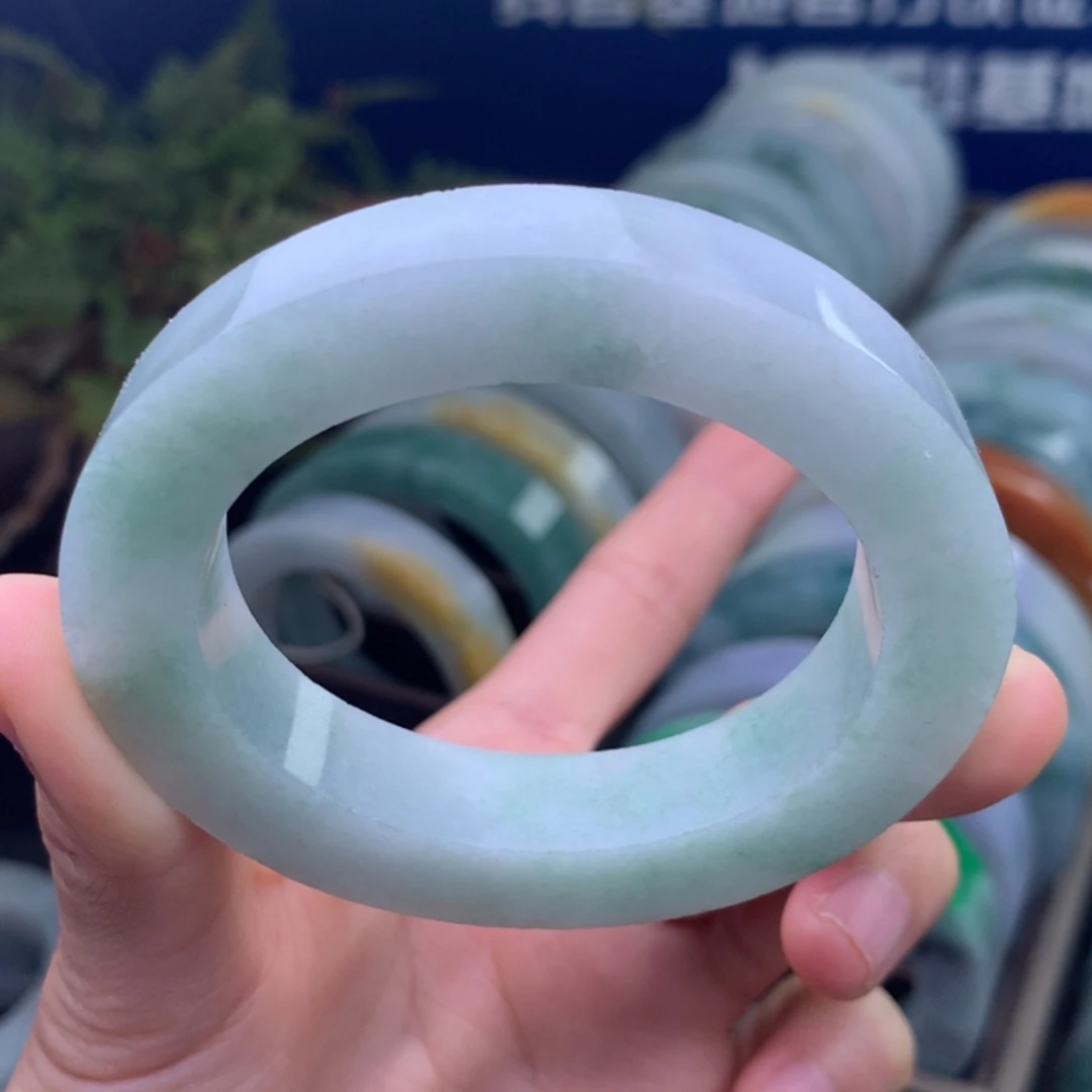 定制翡翠未镶嵌手镯定制不退不换贵妃50-56