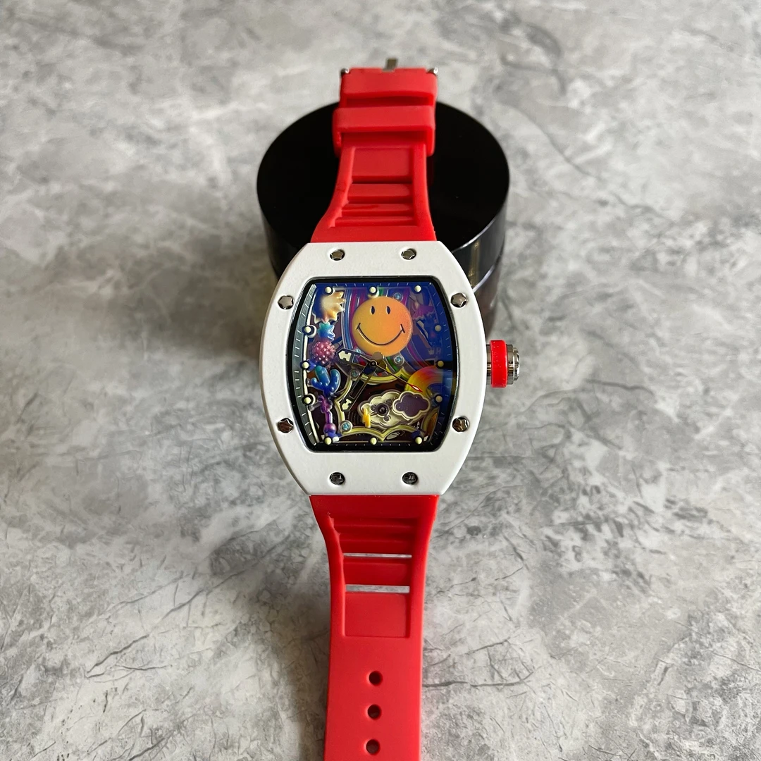 笑脸酒桶型手表男表潮酷个性高版本里查徳同款系列男士腕表WJ48