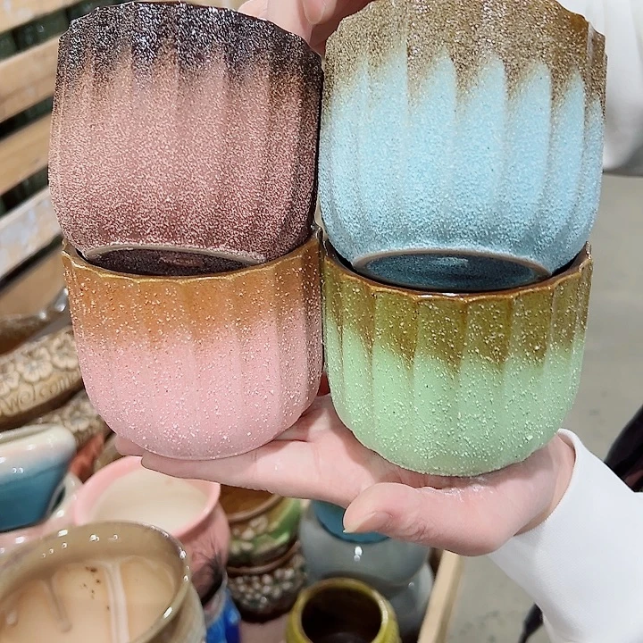 有孔.凑满10元发货多肉陶瓷花盆！