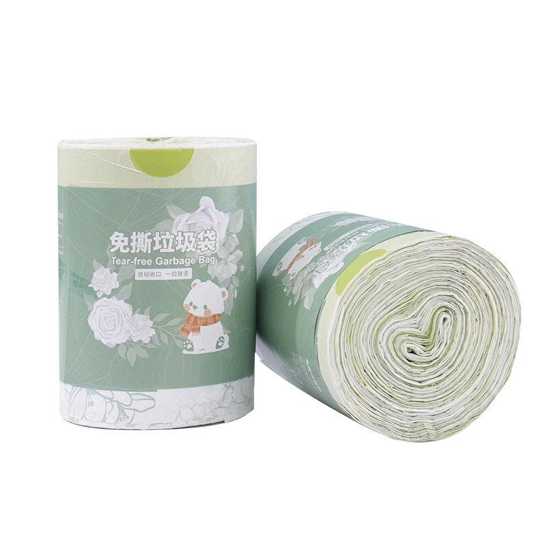 山茶味花香免撕垃圾袋特厚卷加厚点断式可降解厨房家用除臭塑料袋