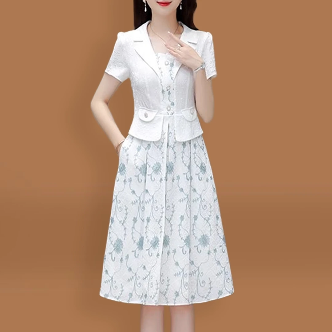 【可蓓儿】品牌小个子雪纺气质连衣裙2025新款夏时尚轻奢高级感裙子