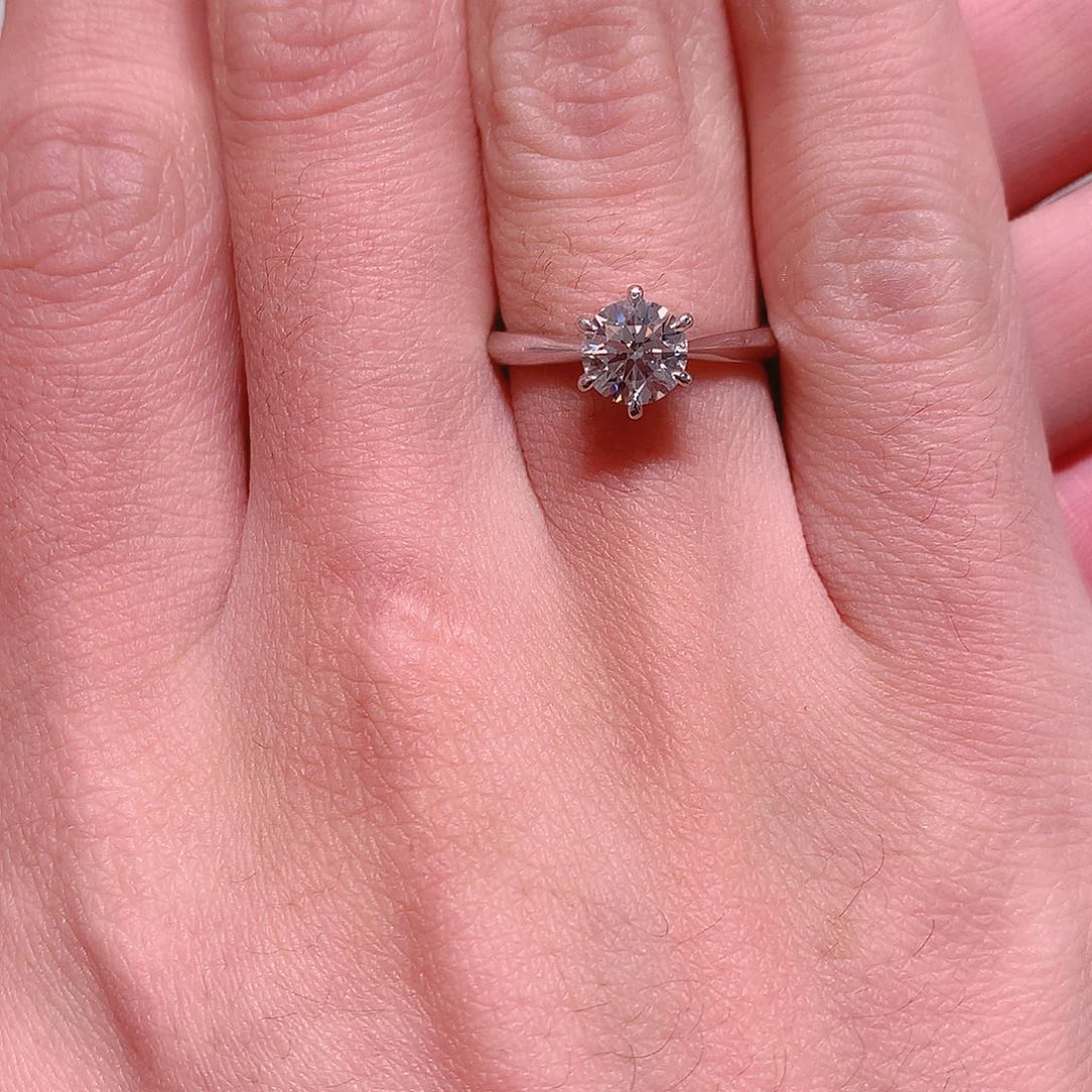 实验室培育钻石铂Pt950镶嵌