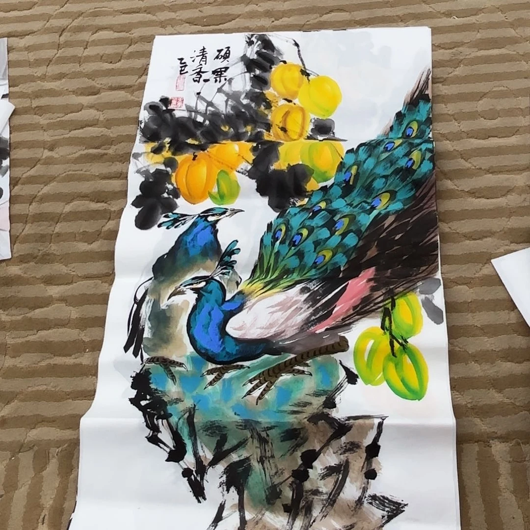 国画花鸟的翅膀是一个巨大的