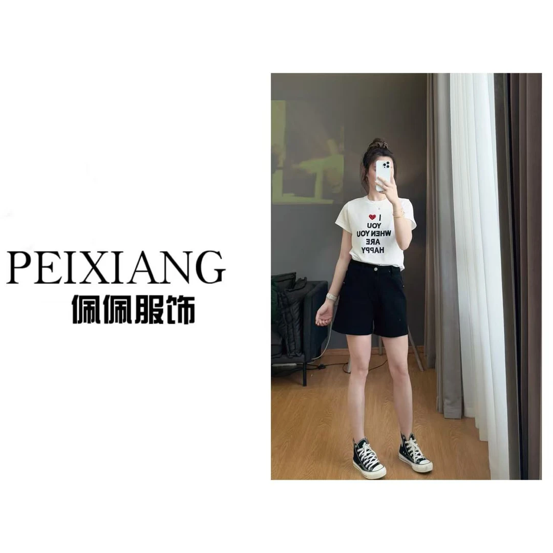 佩佩PC 【爱心字母T】短袖T恤 T19497 7077237休闲通勤风美式