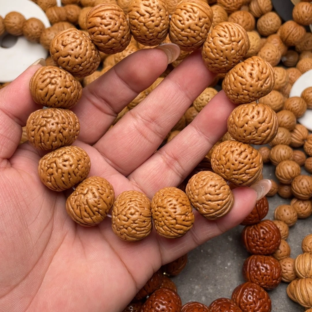 手串桃核桃核磨盘闪90
