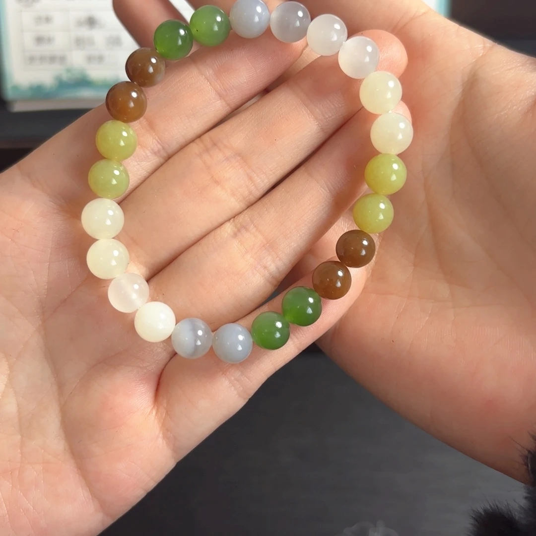 和田玉未镶嵌挂件手串卡8