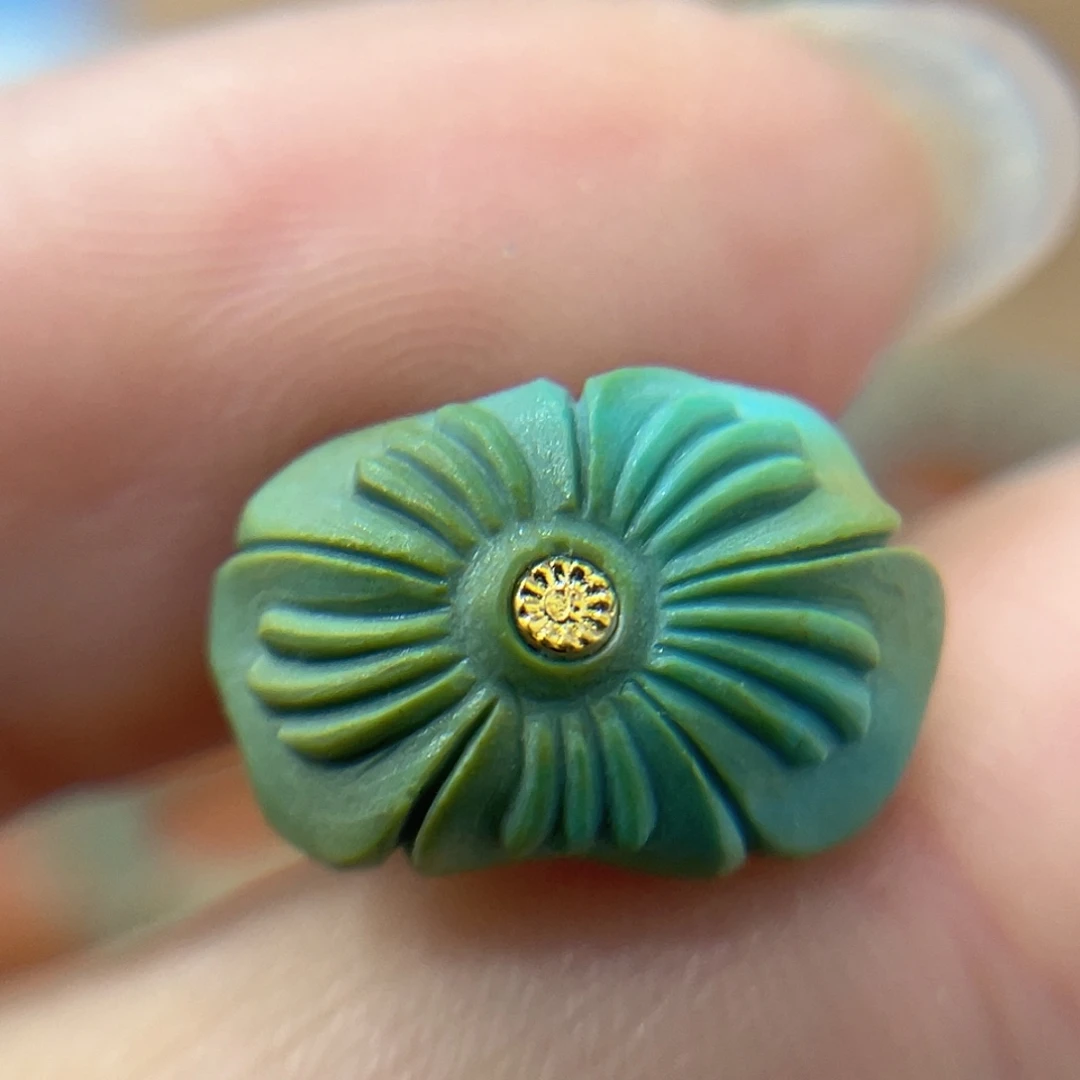 绿松石18K金镶嵌珠宝奇石