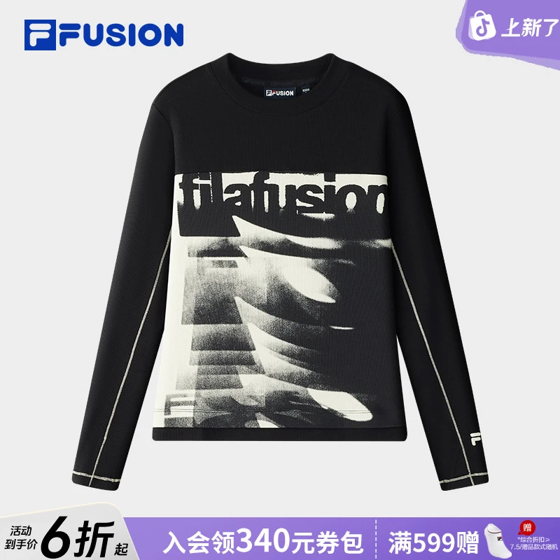 Fila/斐乐秋季女款【潮流印花】时尚修身显瘦长袖衫T11W543201F