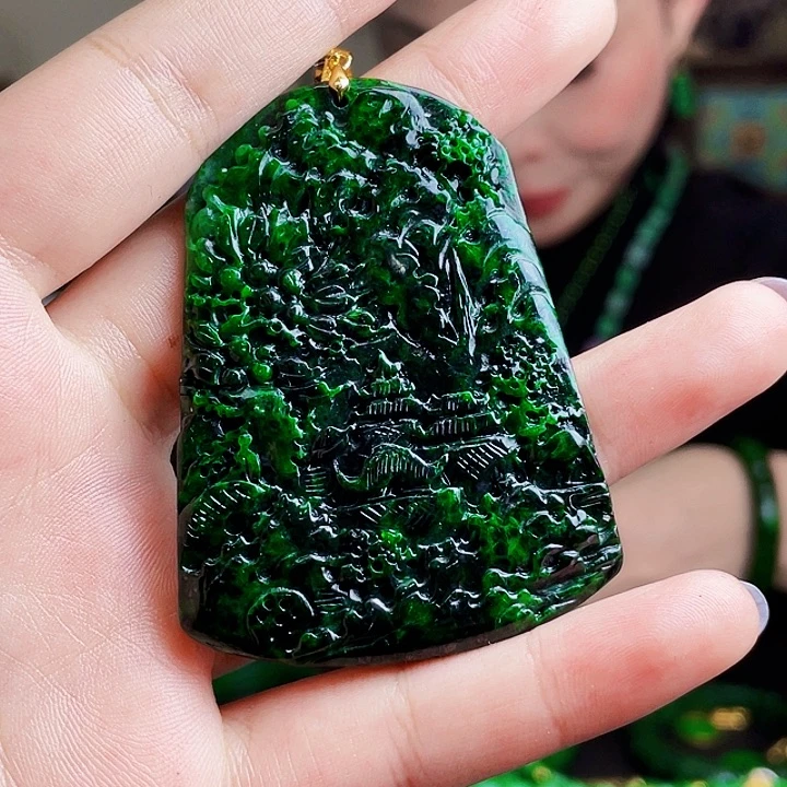 翡翠银S925镶嵌颈饰多样性