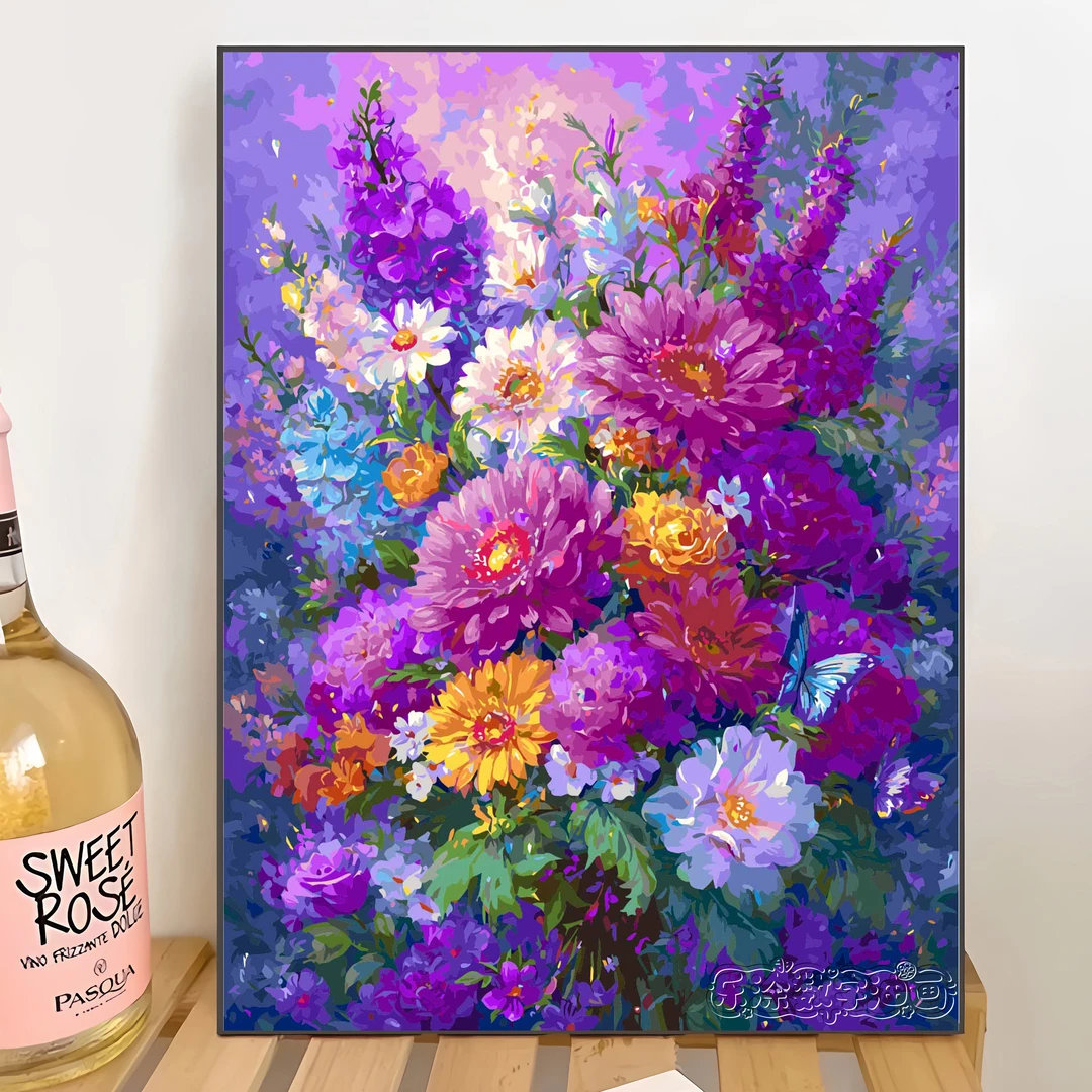 【多色系列】高还原高品质diy数字油画丙烯手工填充装饰画涂色解压